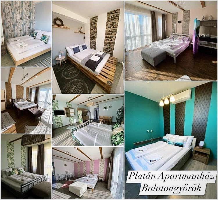Platan Apartmanhaz Balatongyörök Extérieur photo